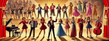 image of people singing and playing music