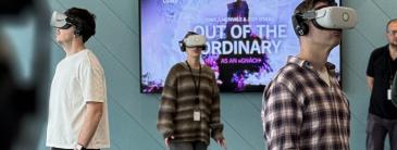 people wearing a VR head set