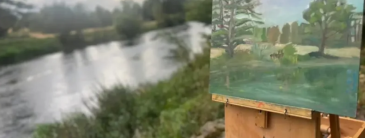 painting of a river