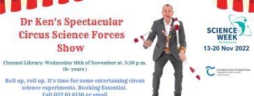 Dr Ken’s Spectacular Circus Science Forces Show (8+Years)