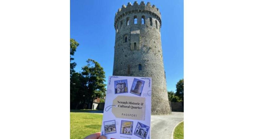 Nenagh Castle with image of cultural passport