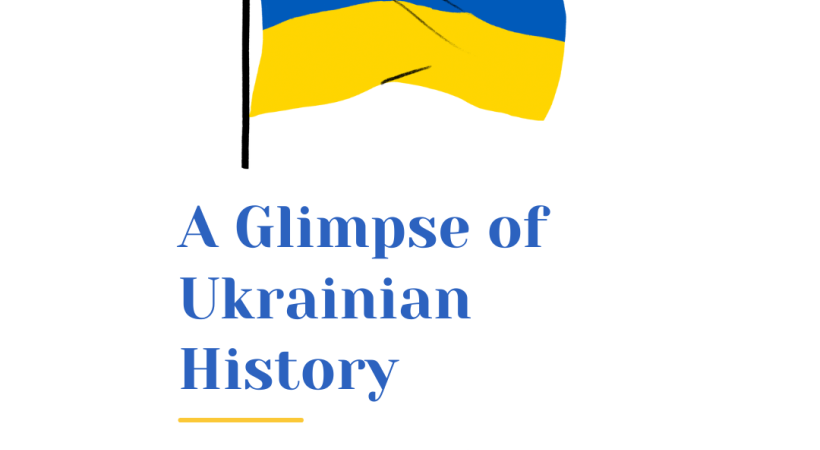 Poster with Ukranian flag